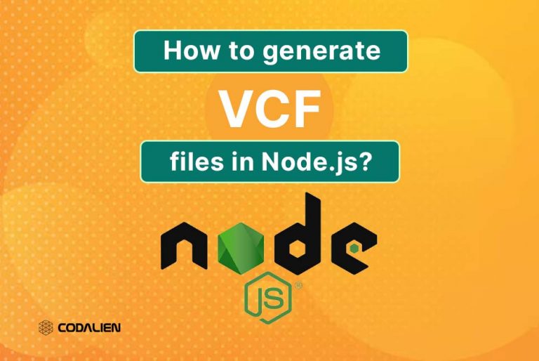 How To Generate A VCF(VCard File) In Node Js? - Codalien Blogs